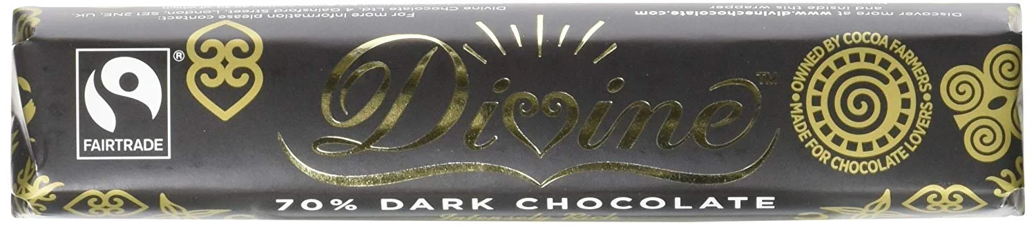 Divine Chocolate – 70% Dark Chocolate Bar 30 X 40g Wholesale